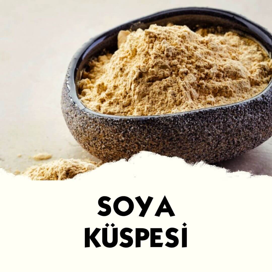 Toptan soya küspesi, yaklaşık %46 protein içeren, tedarikçi bilinmeyen marka, kuru ve öğütülmüş halde gösteriliyor.